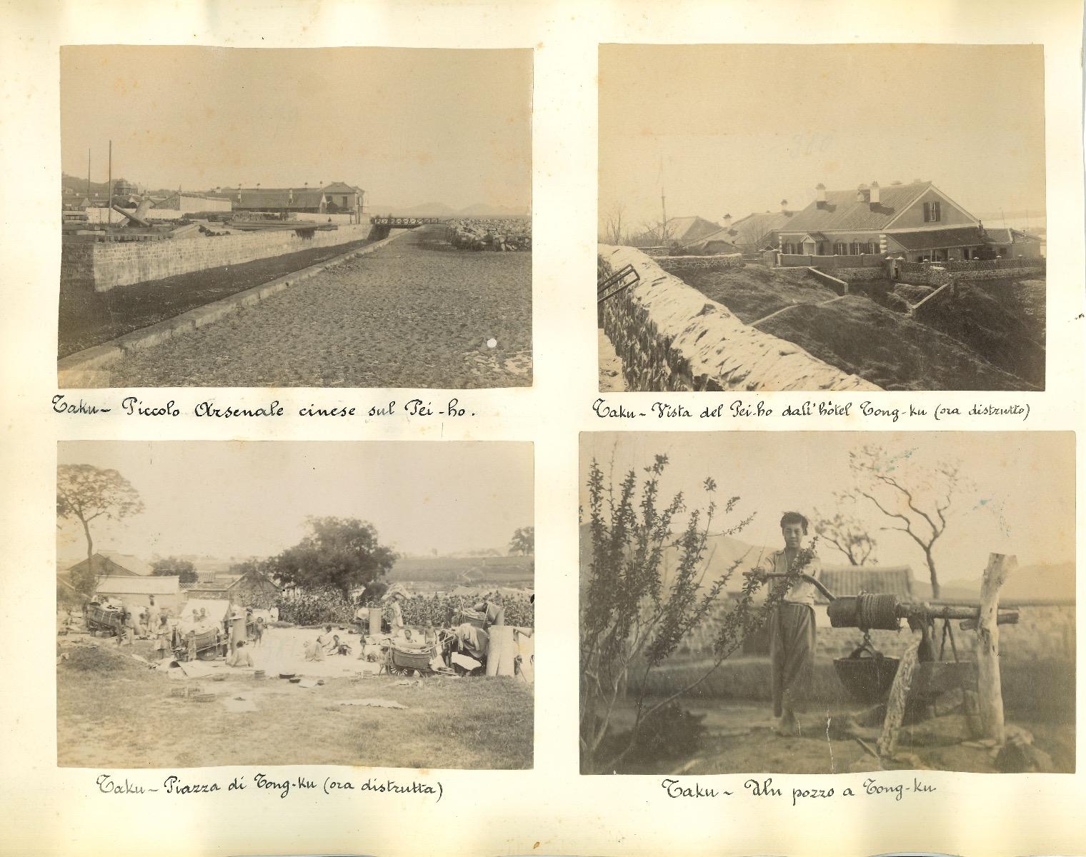 Unknown Figurative Photograph - Pei-ho River Photographs - Original Albumen Print - 1890s