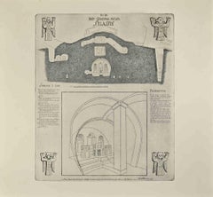 Perspective and Section of Biet Golgotha Micael - Selassie - 1947