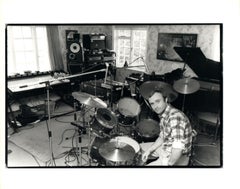 Phil Collins With Drumset Vintage Original Photograph