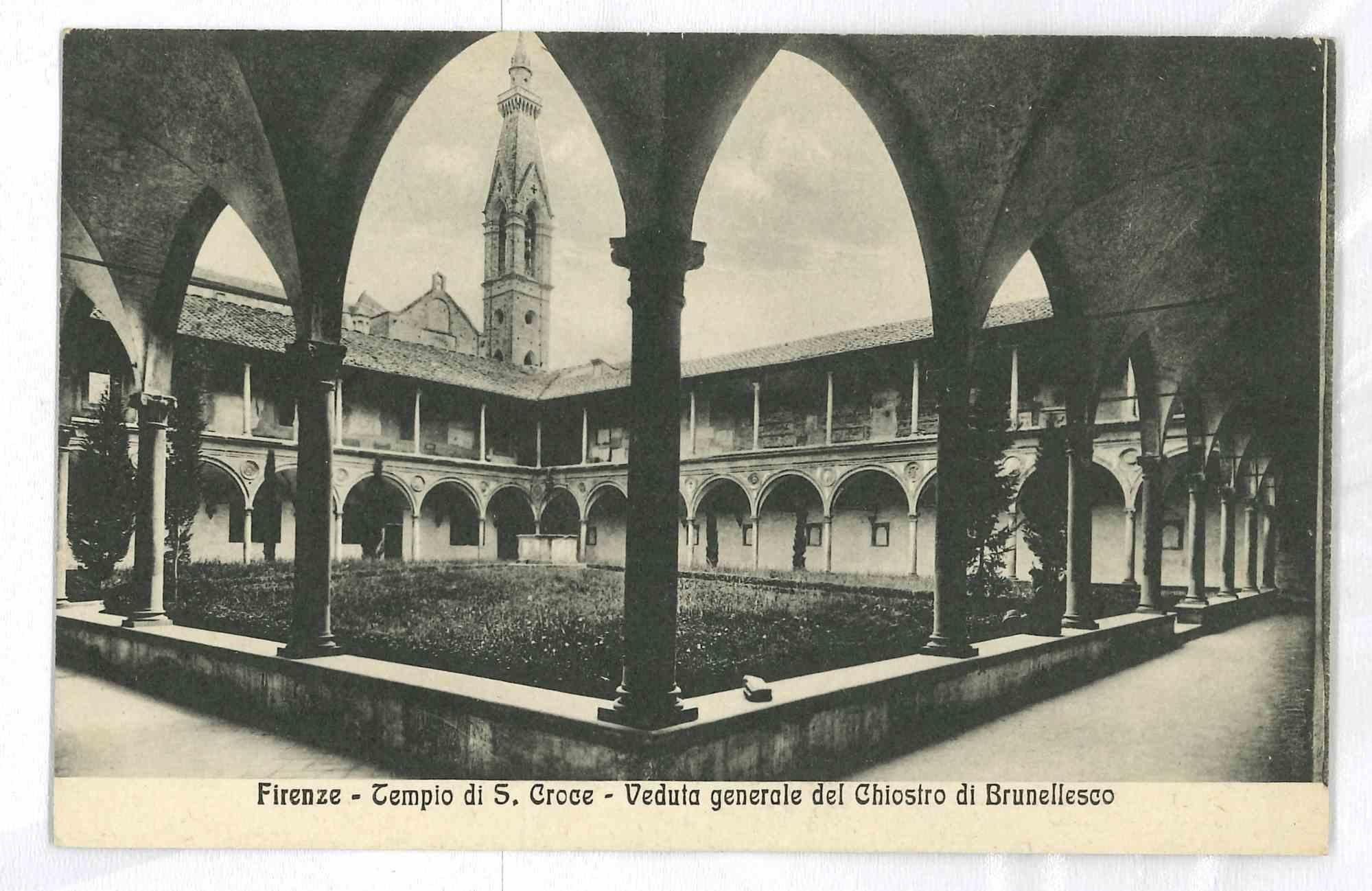 Foto des Tempels von S.Croce – Florenz – Mitte des 20. Jahrhunderts