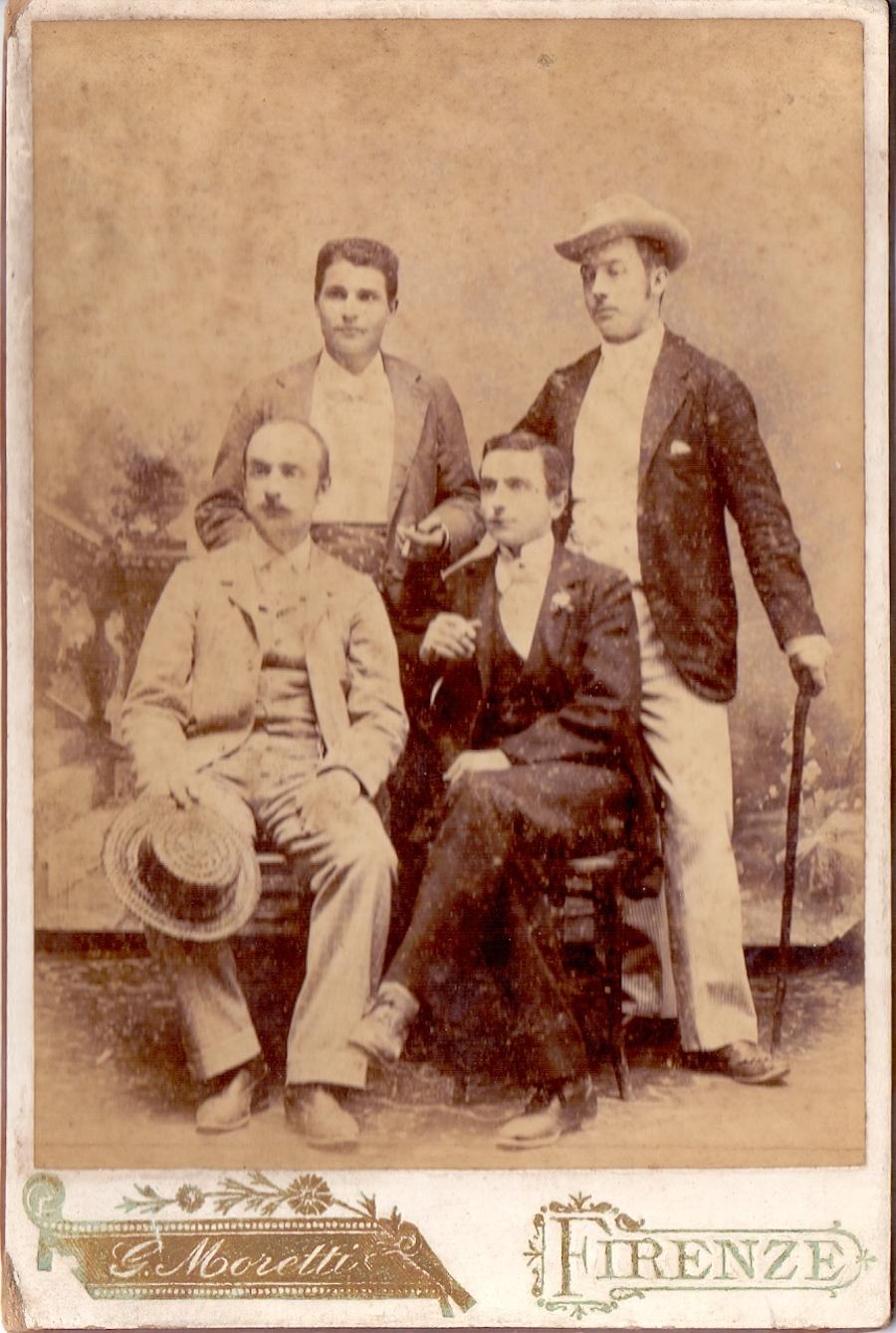 Unknown Portrait Photograph - Photo portrait of Gentlemen - Florence 1896