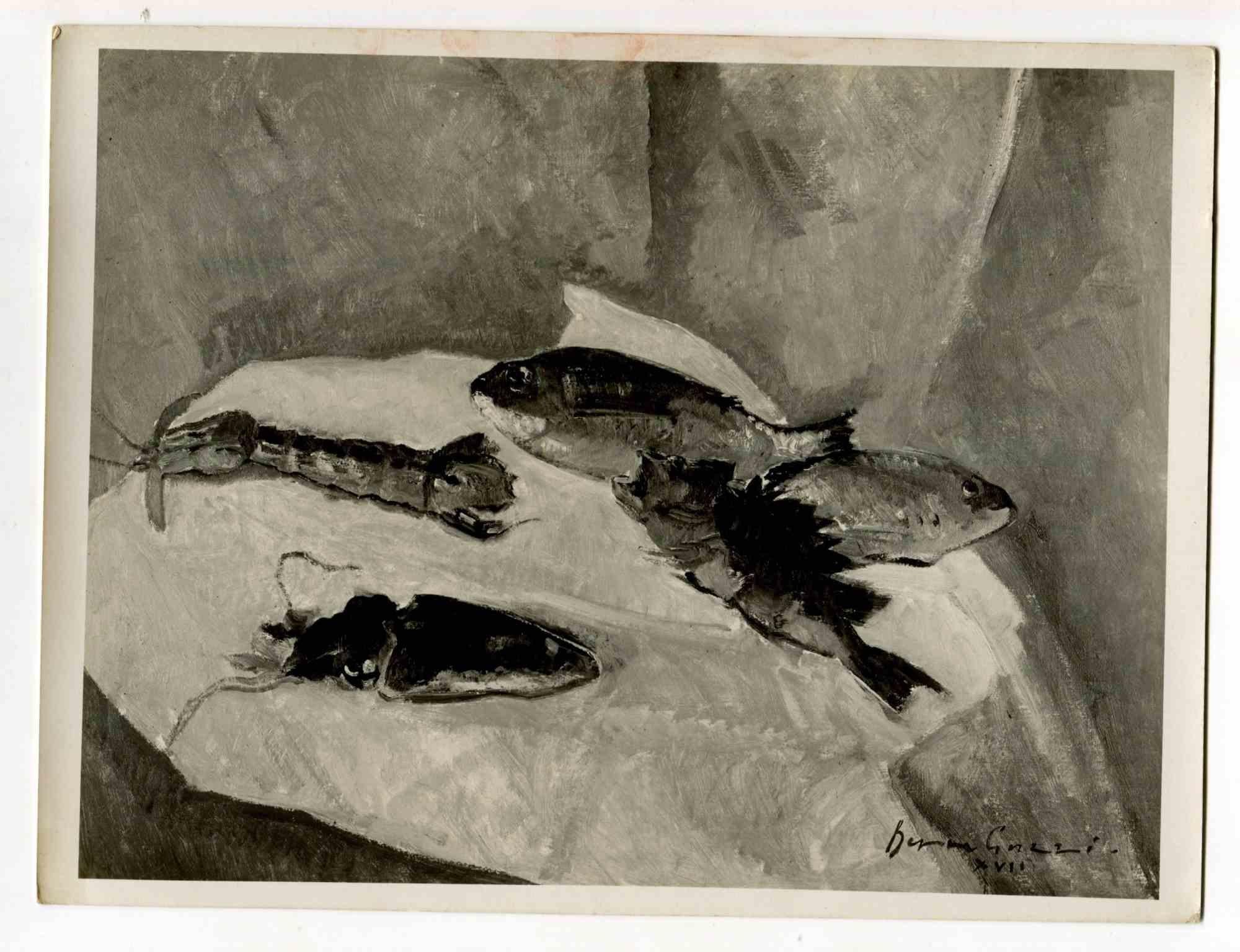Figurative Photograph di Unknown - Fotografia di un dipinto di Beppe Guzzi - metà del XX secolo