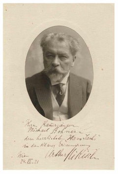 Photographic Portrait and Autograph of Arthur Nikisch - 1921