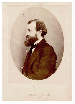 Photographic Portrait and Autograph of Charles Gounod- 1860