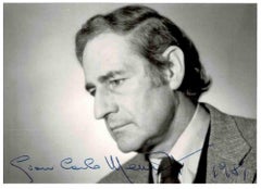 Photographic Portrait and Autograph of Gian Carlo Menotti- 1981