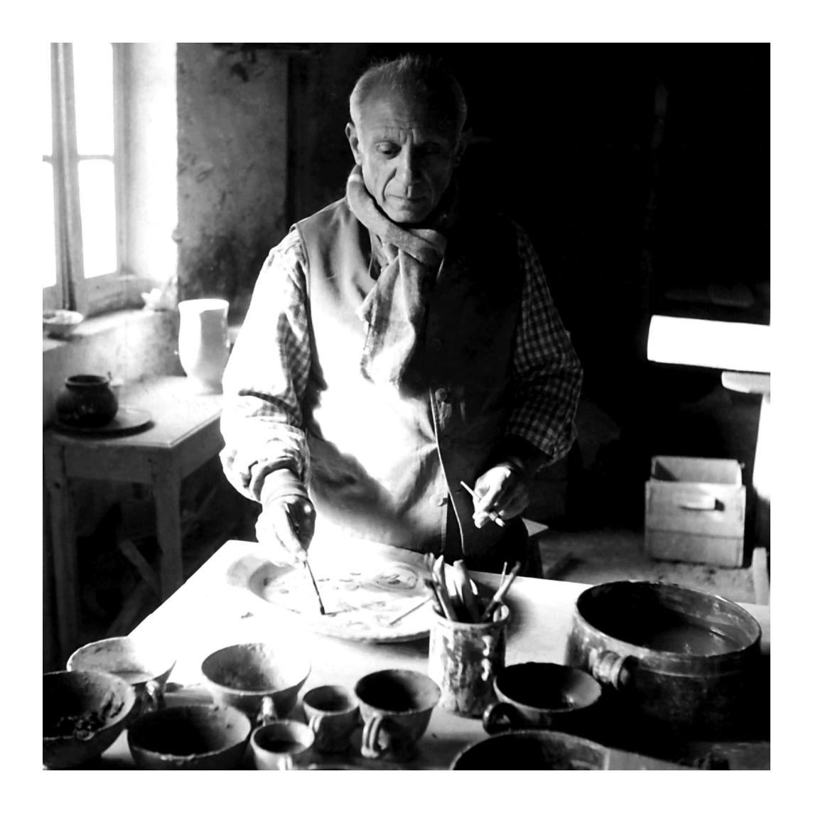 Picasso in his Atelier - Photograph by Unknown