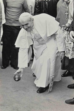 Pope Wojtyla - Vintage b/w Photo - 1970s