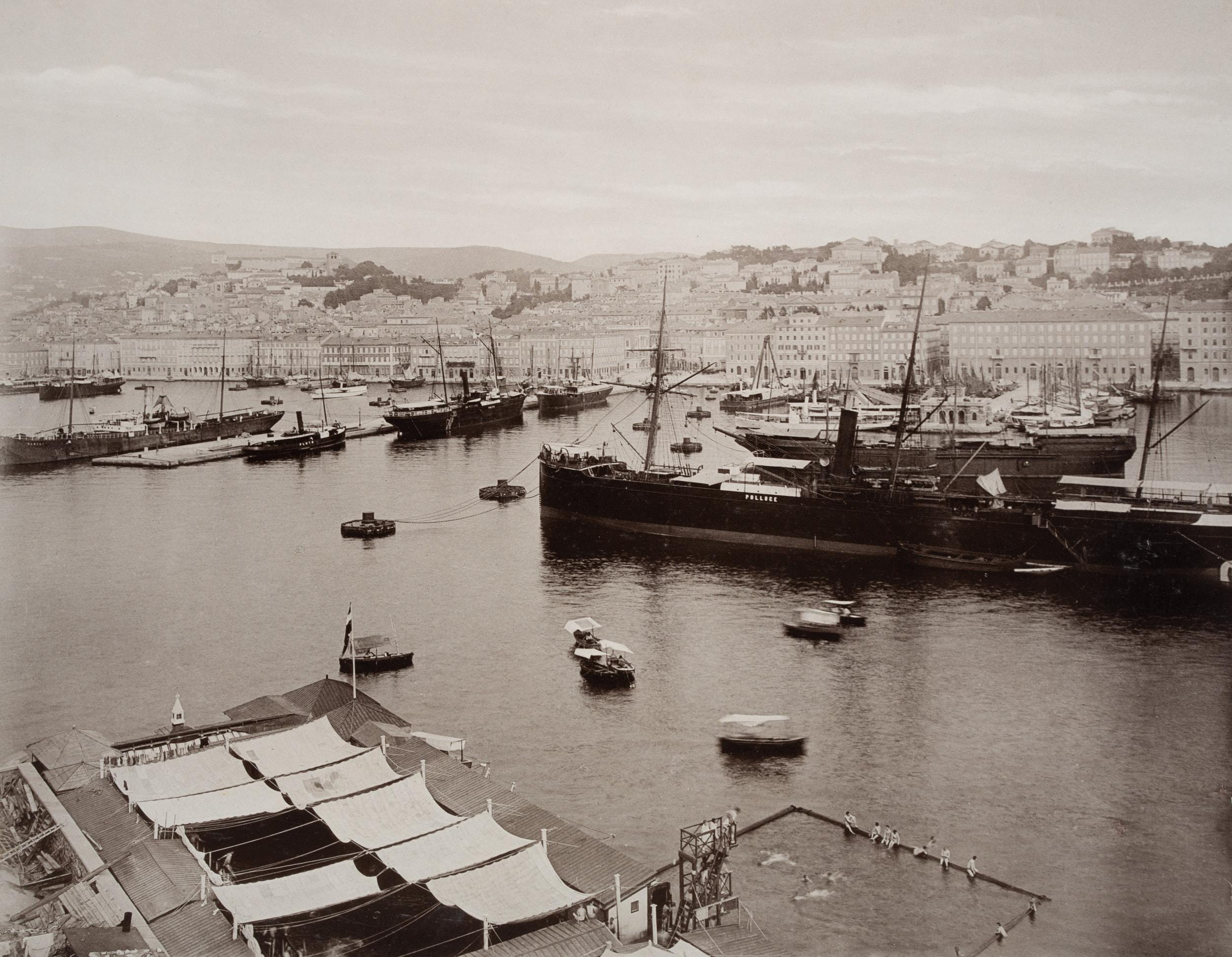 Unknown Landscape Photograph - Port of Trieste with large ships