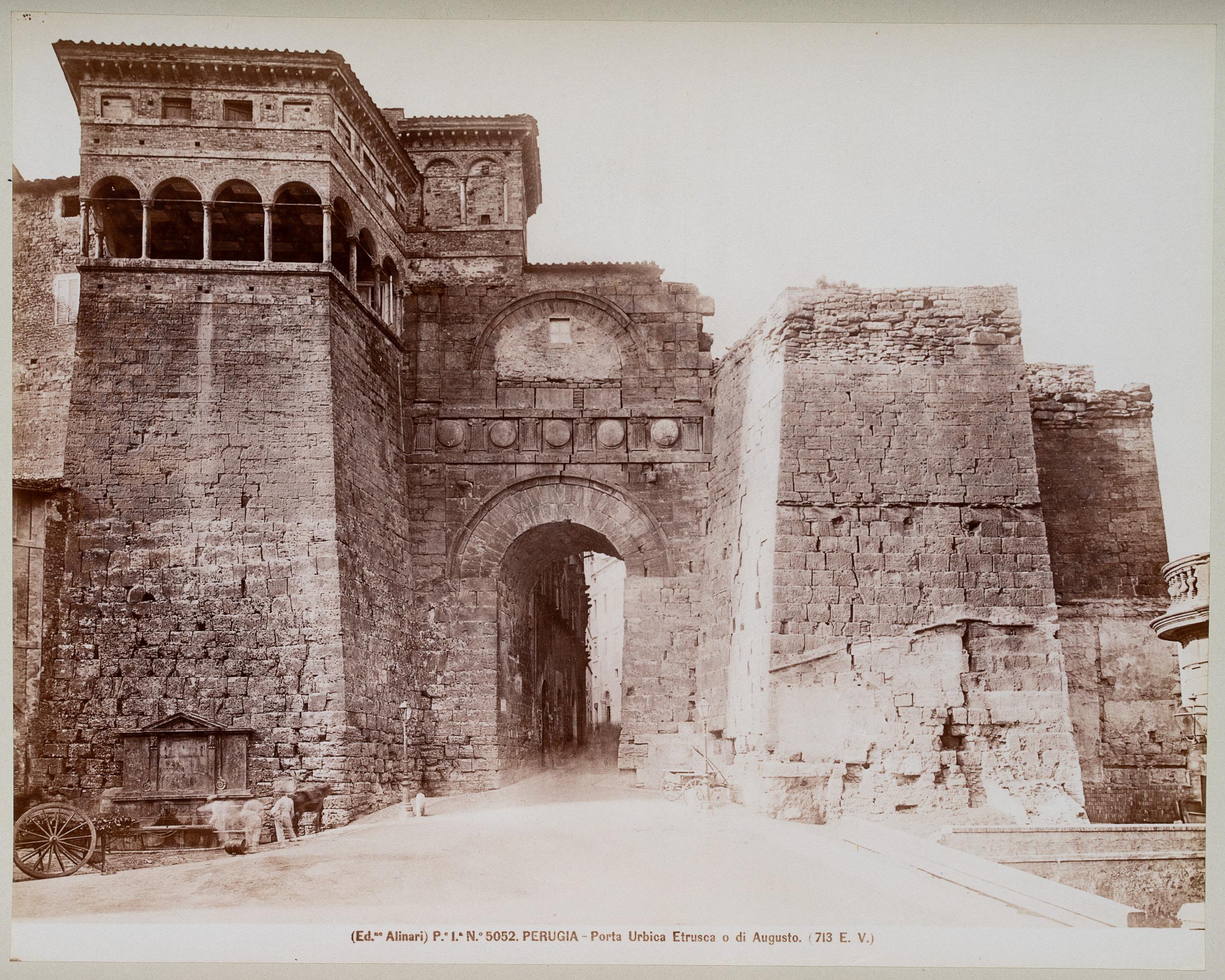 Porta Urbica Etrusca or of Augustus, Perugia - Photograph by Fratelli Alinari