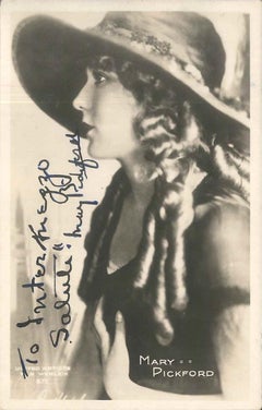 Portrait and Autograph of Mary Pickford - 1946 ca.
