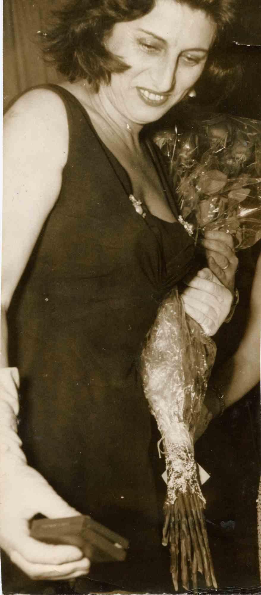 Portrait of Anna Magnani - Vintage B/W photo - Mid 20th Century