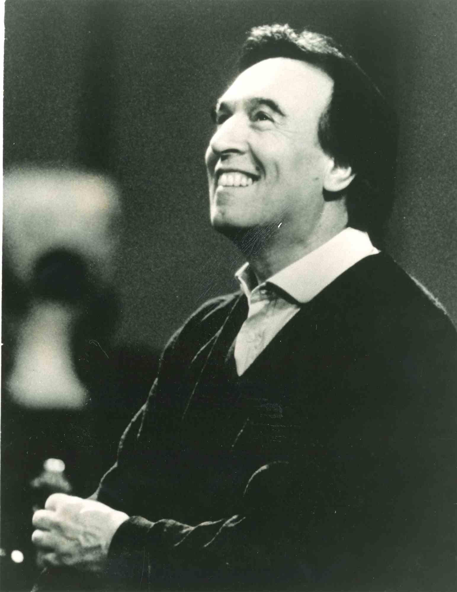 Unknown Figurative Photograph – Porträt von Claudio Abbado - Vintage-Fotografie - 1980er Jahre