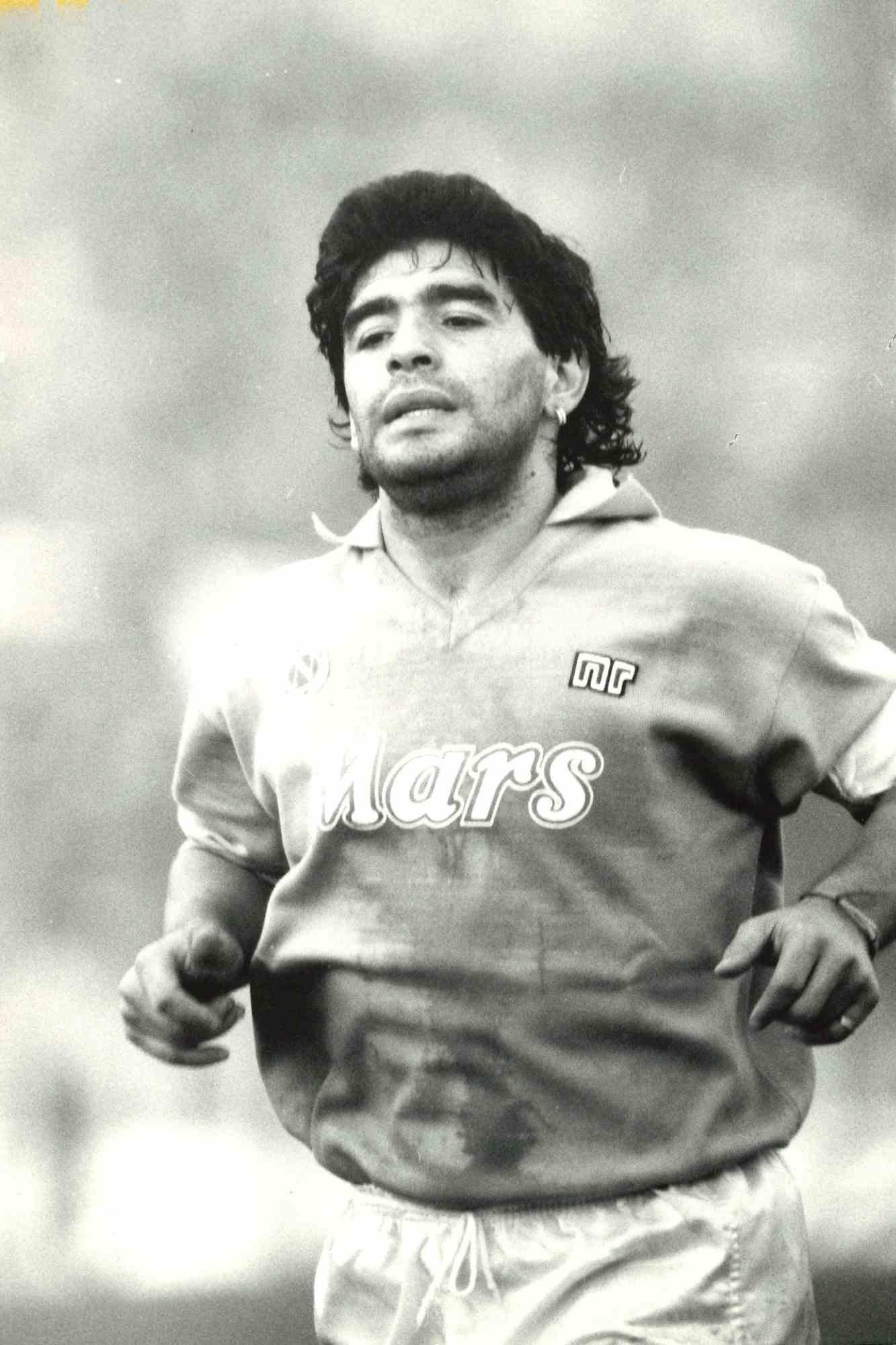 Ritratto di Diego Armando Maradona - Foto d'epoca - Anni '80