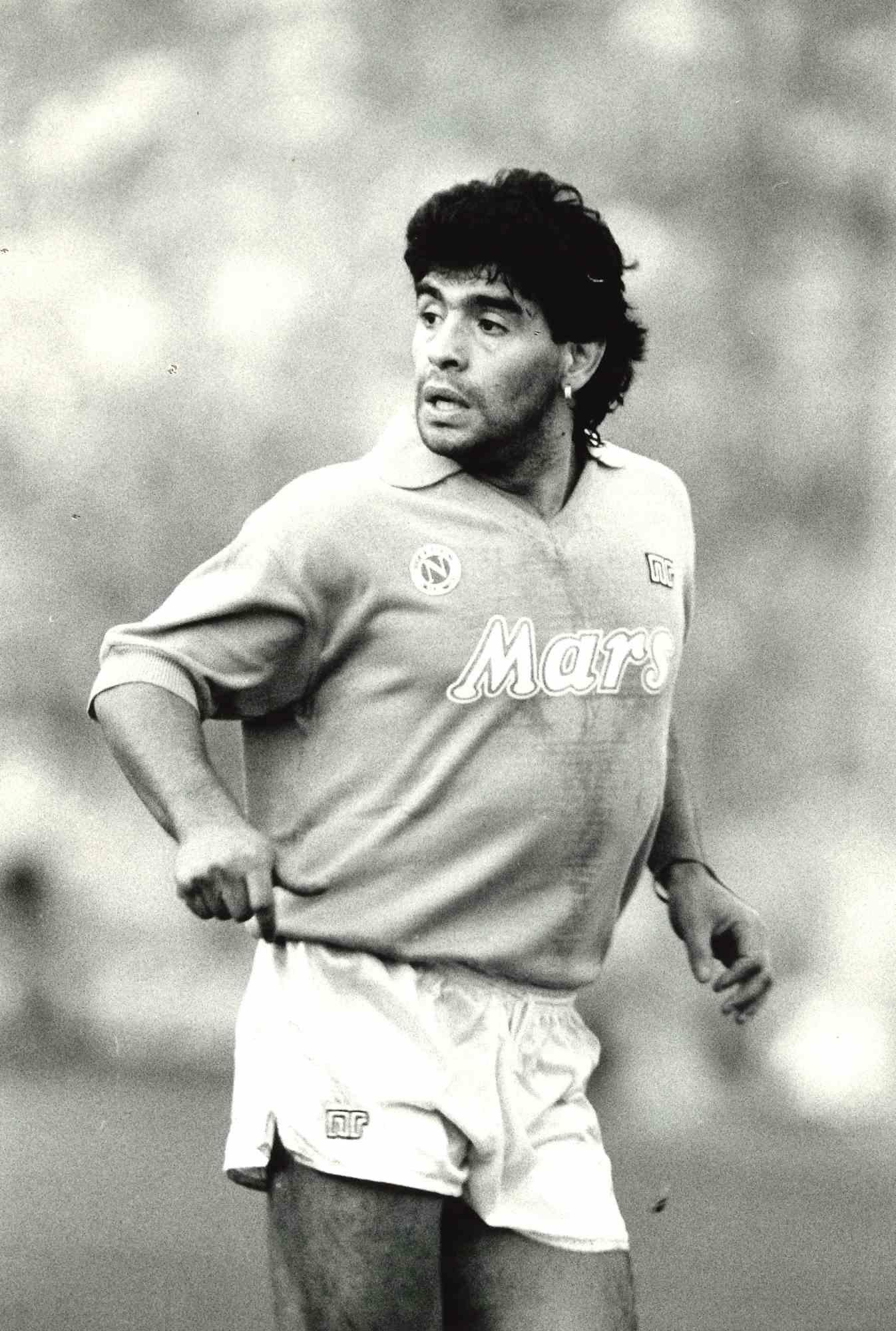 Ritratto di Diego Armando Maradona - Foto d'epoca - Anni '80