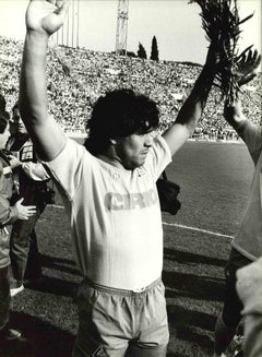 Porträt von Diego Armando Maradona – Vintage-Foto – 1980er Jahre