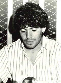 Porträt von Diego Armando Maradona – Vintage-Foto – 1980er Jahre