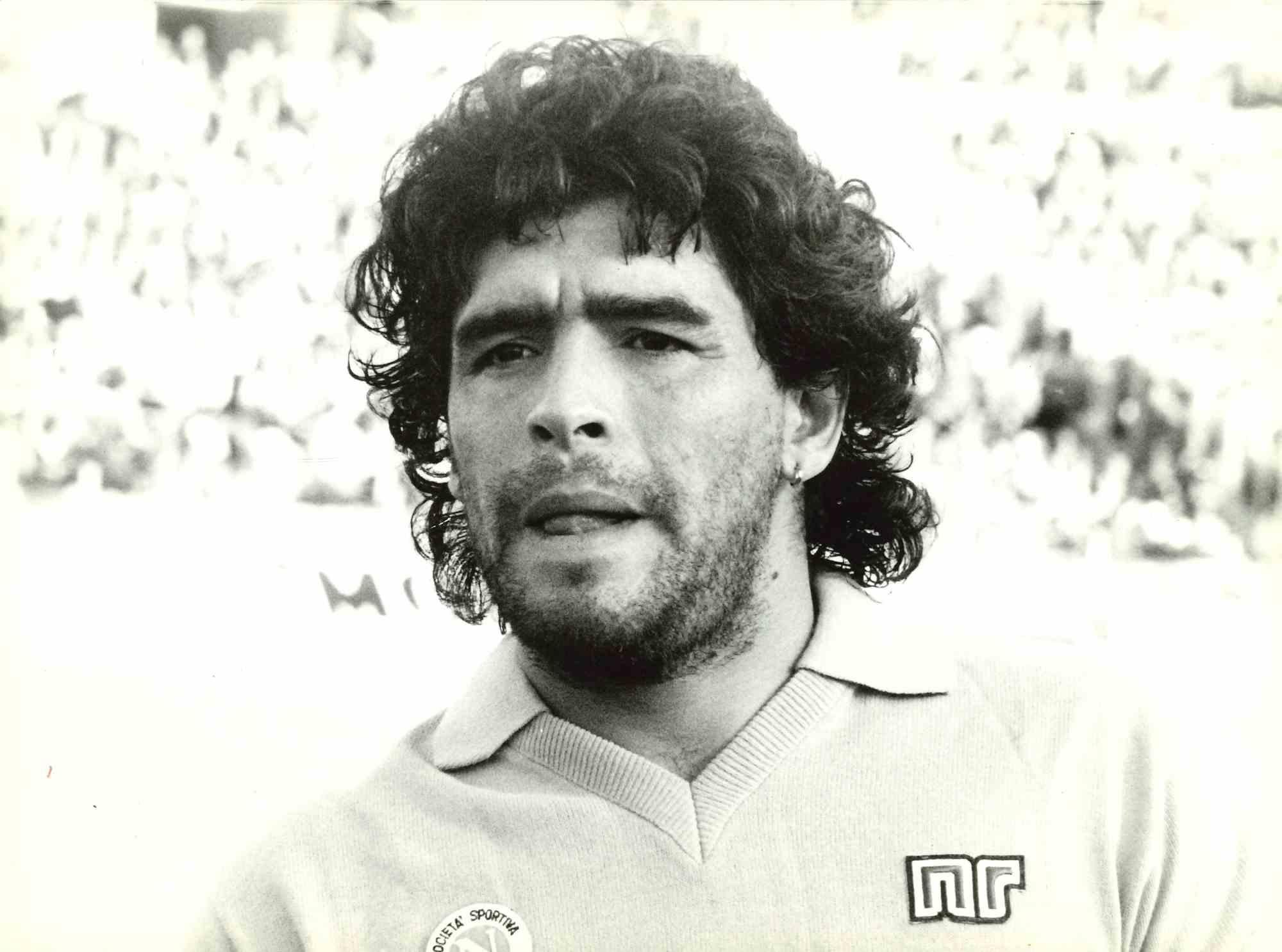 Ritratto di Diego Armando Maradona - Foto d'epoca - Anni '80