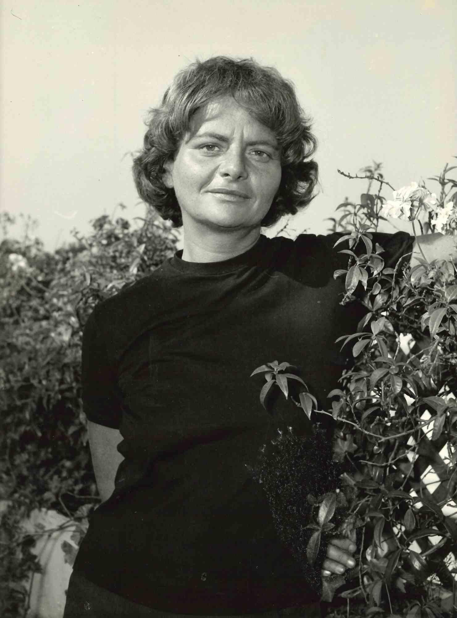 Portrait Photograph Unknown - Portrait d'Elsa Morante - Photographie d'époque - années 1950