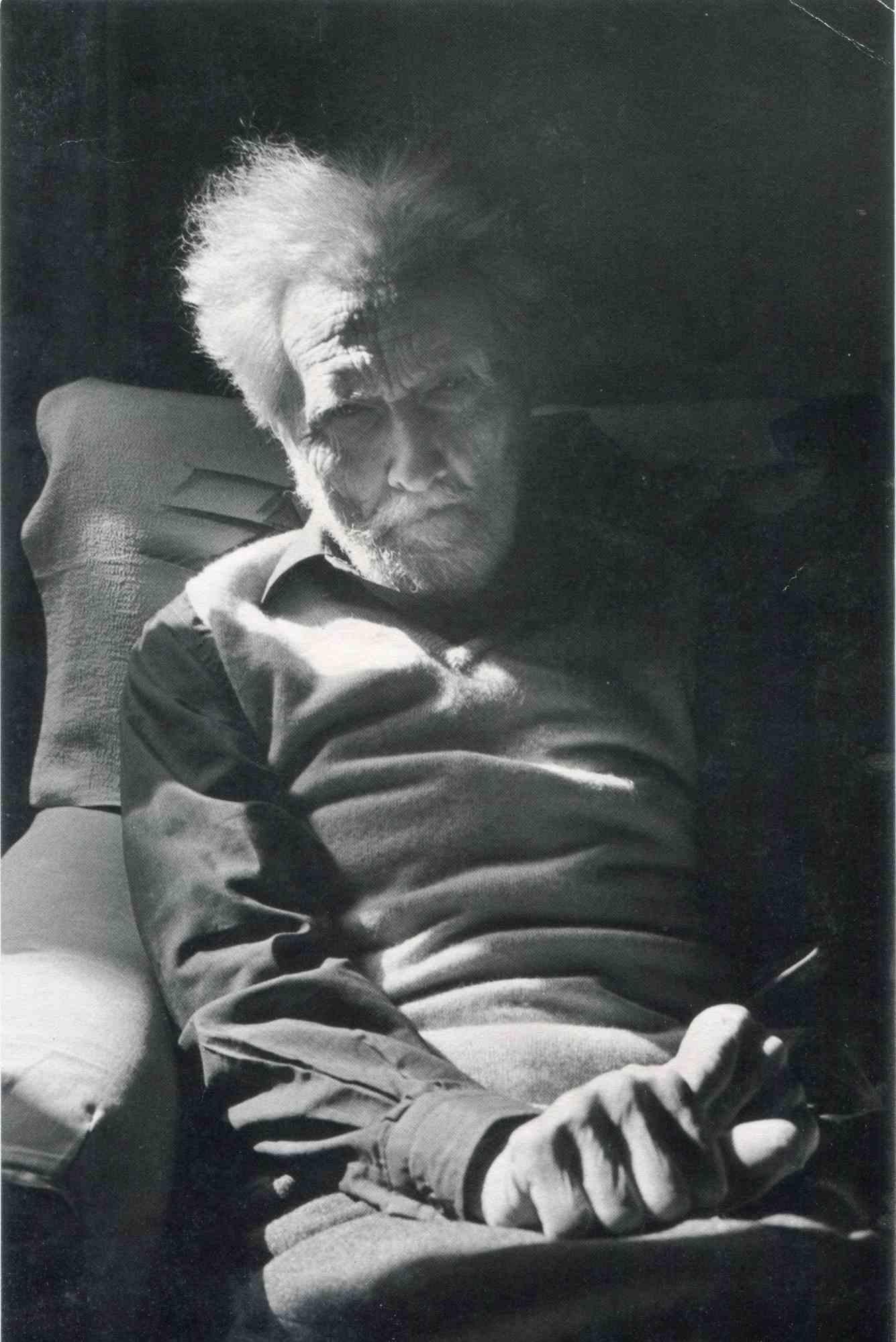 Portrait of Ezra Pound - Vintage B/W photo - 1970s