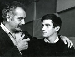Porträt von Georges Brassens mit Georges Chelon – Vintage-Foto – 1960er Jahre