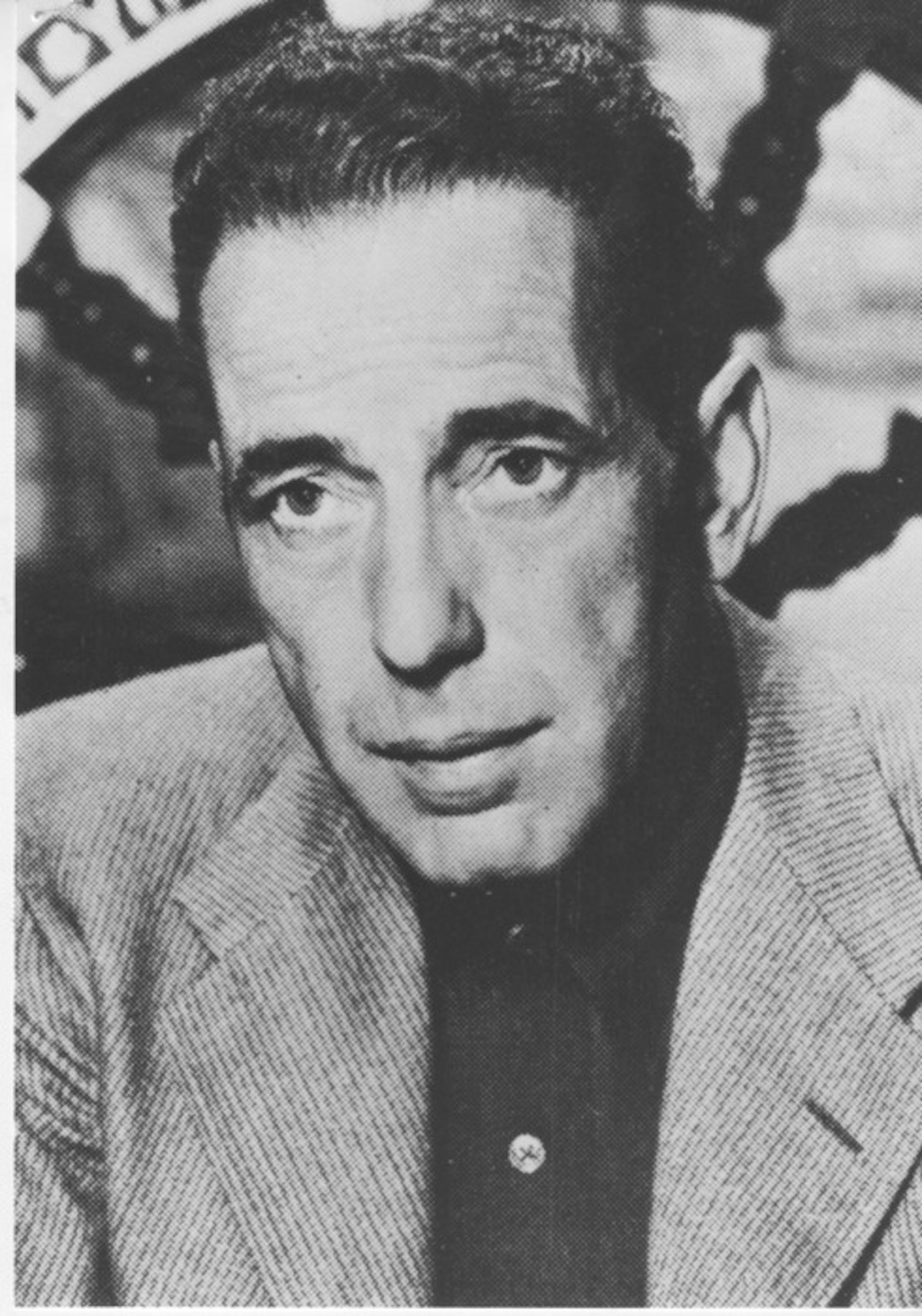 Unknown Figurative Photograph - Portrait of Humphrey Bogart - Vintage Photo - 1950s