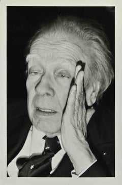 Retrato de Jorge Luis Borges - Fotografía de época - Años 60