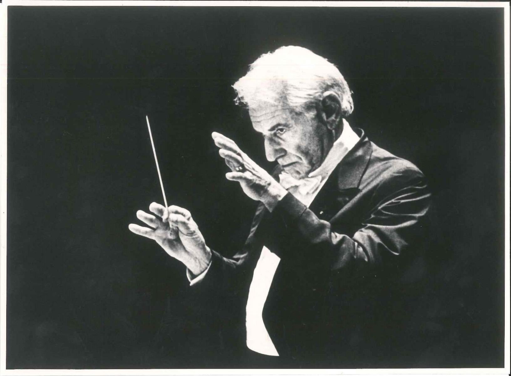 Unknown Figurative Photograph - Portrait of Leonard Bernstein - Original B/W Photograph - Early 1980s