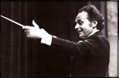 Portrait of Lorin Maazel - Vintage B/W photo - 1970s