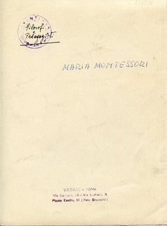Portrait of Maria Montessori by Studio Vasari - 1940s