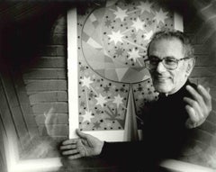 Portrait du peintre Leo Guida - Photo vintage - 1970