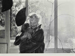 Retrato de Peggy Guggenheim - Fotografía de época - Años 60
