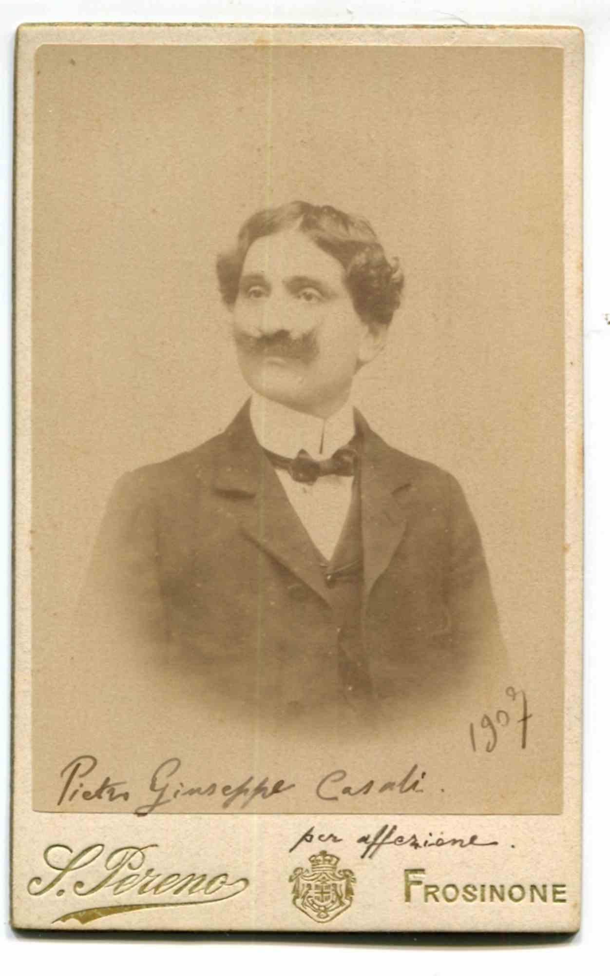Unknown Portrait Photograph - Portrait  of Prof. Giuseppe Casali - Vintage Photo - Early 20th Century 