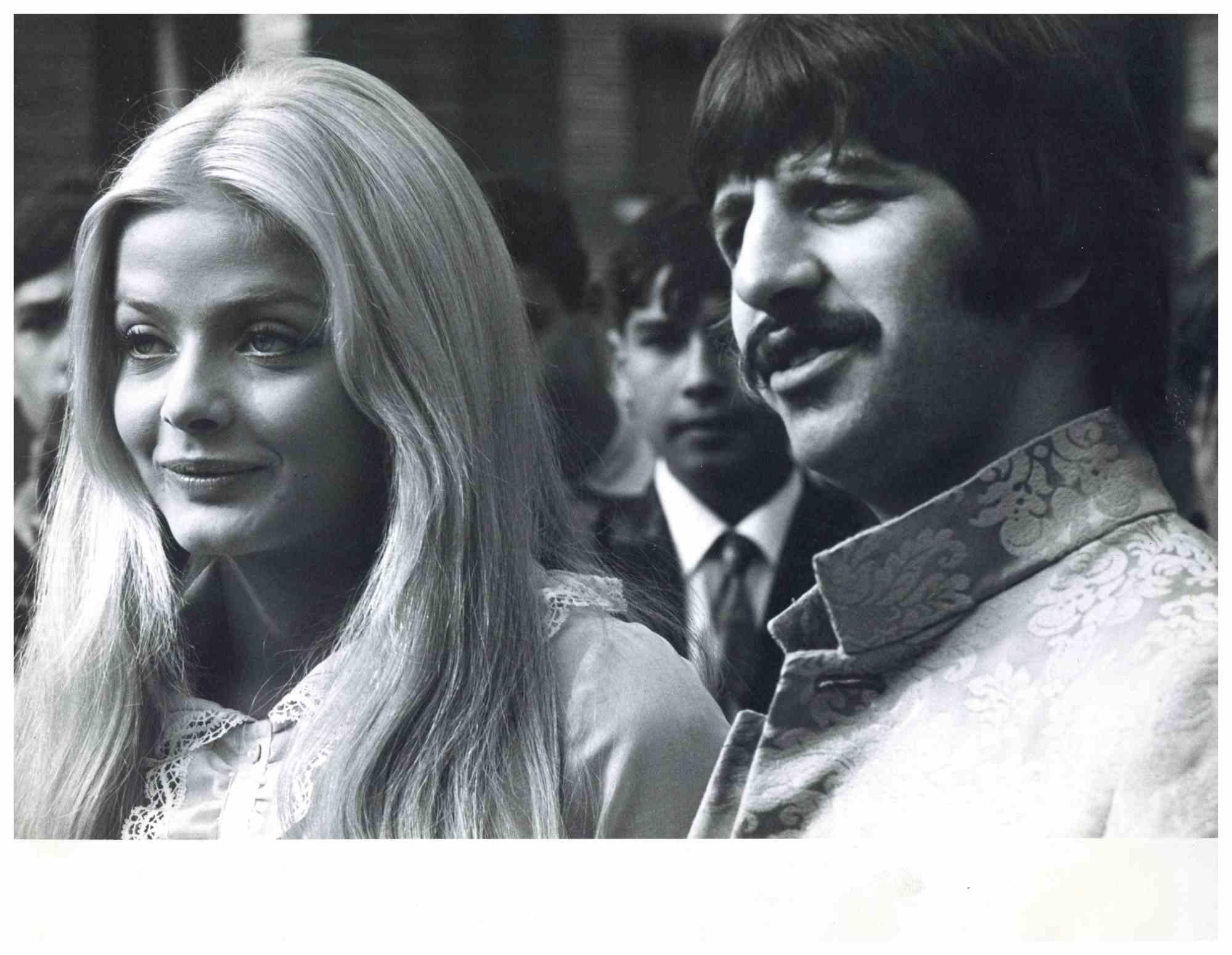 Unknown Portrait Photograph - Portrait of Ringo Starr and Ewa Aulin - Vintage Photograph - 1960s