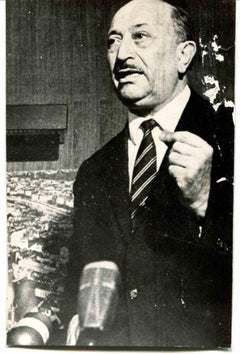 Vintage Portrait of Simon Wiesenthal - Mid-20th Century