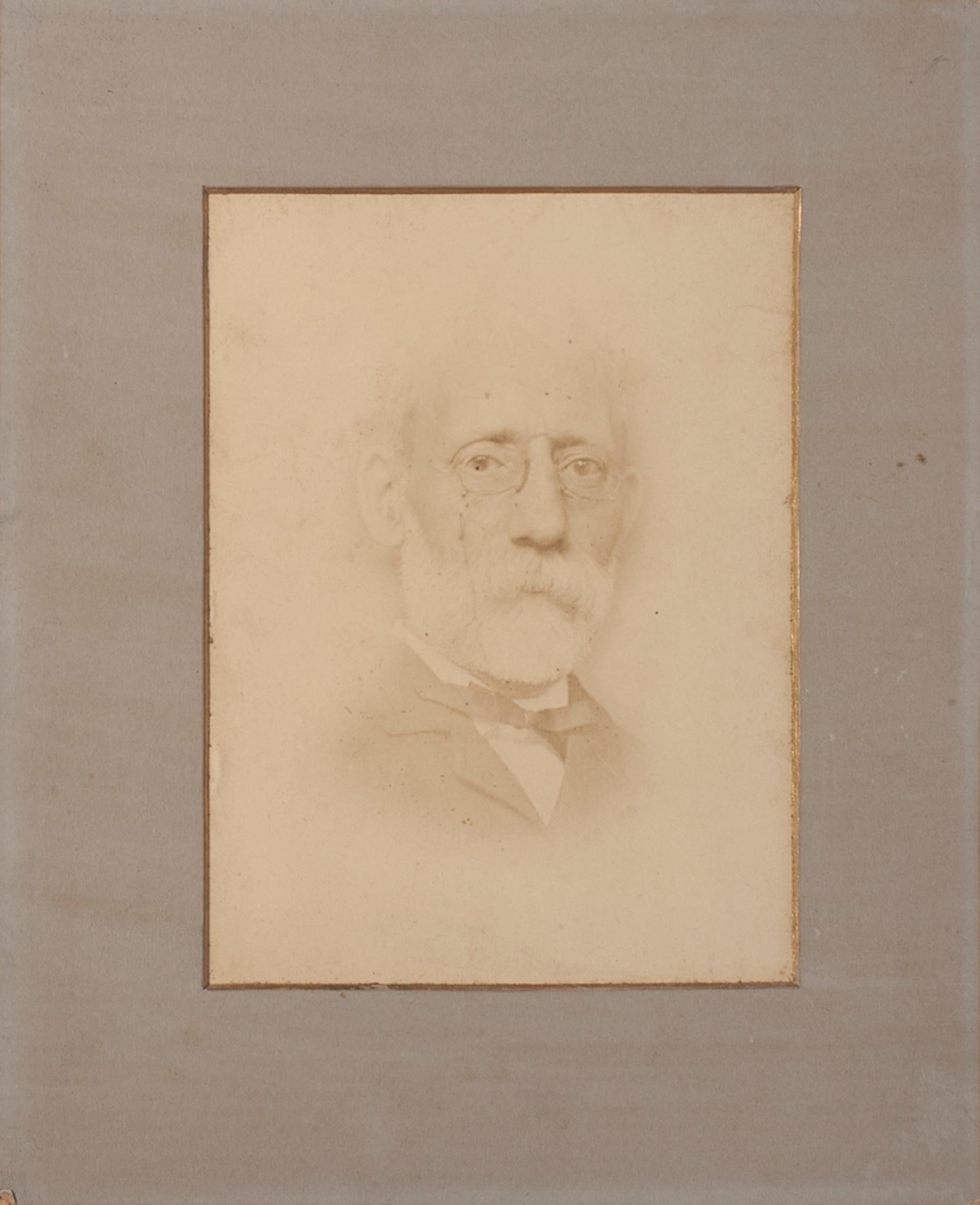 Portrait du peintre Carlo Ferrari -  Photo vintage - 1870 - Photograph de Unknown