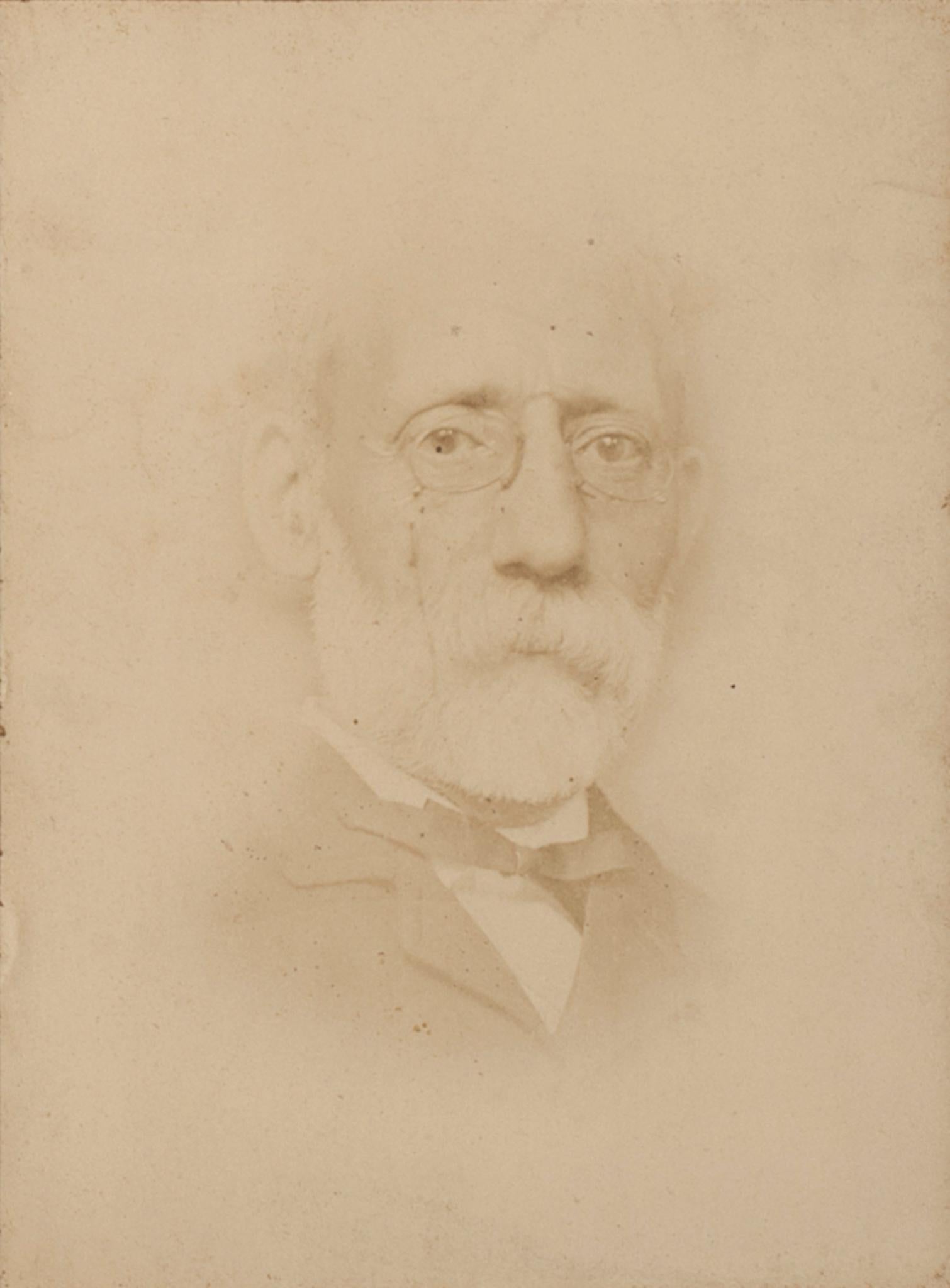 Portrait Photograph Unknown - Portrait du peintre Carlo Ferrari -  Photo vintage - 1870