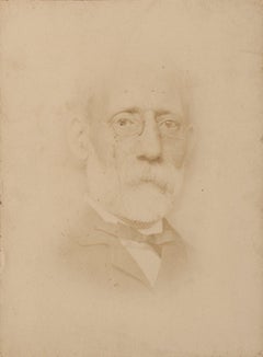 Portrait of the Paint Carlo Ferrari - Original Antique Photo - 1870