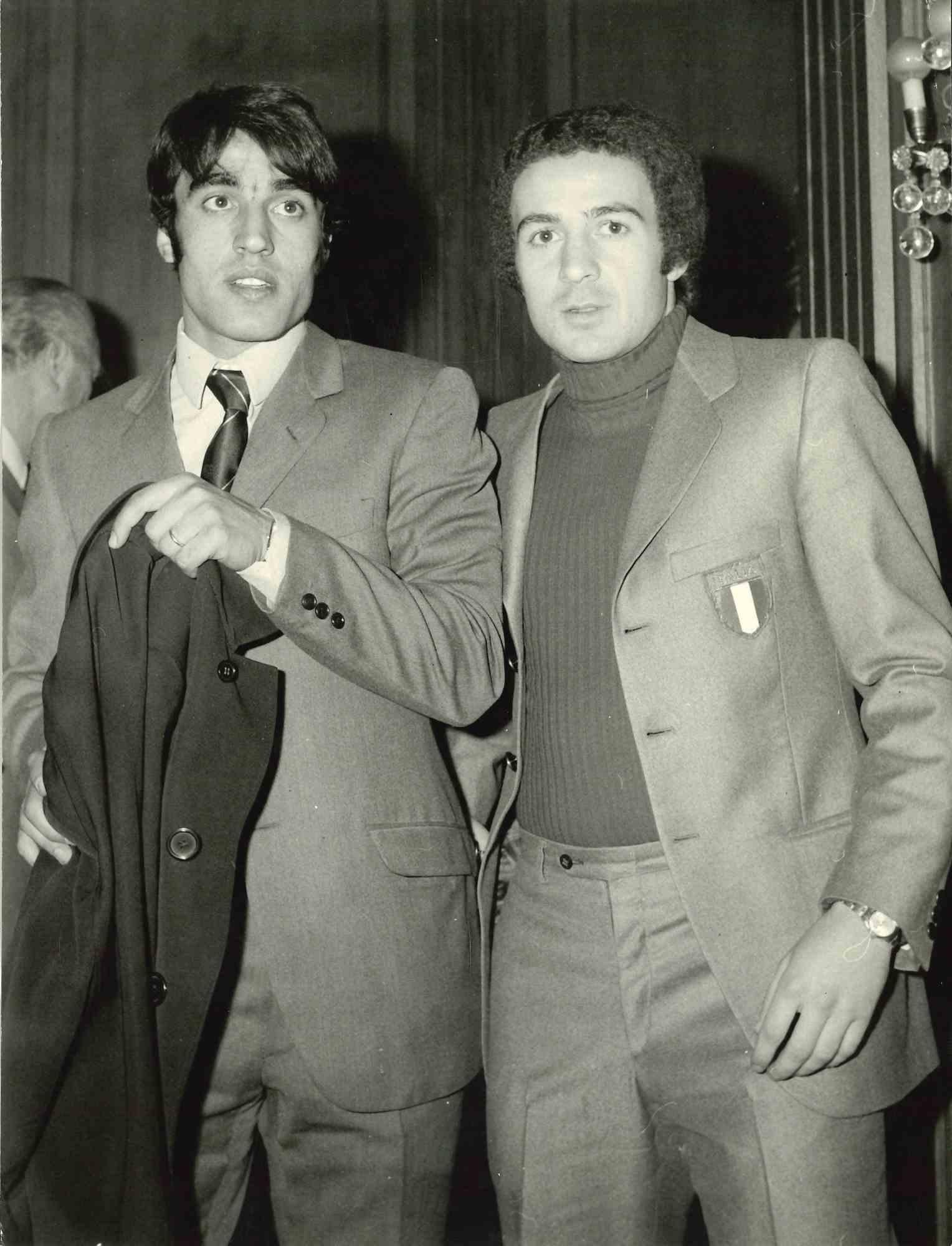 Portrait of the Soccer Players Anastasi and Chiarugi - Vintage Photo - 1970s