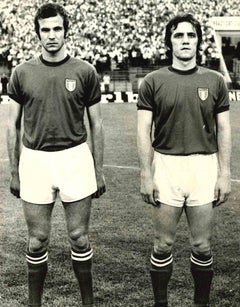 Retrato de los futbolistas Spinosi y Boninsegna - Foto de época - Años 70