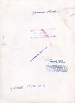Portrait de Yvonne Monlaur par Franco Pinna -  Photo vintage B/w - Années 1960