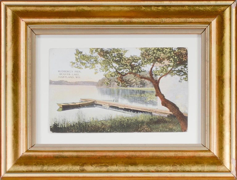 Unknown Postcard with view of Rudberg's Pier, Beaver Lake, Hartland