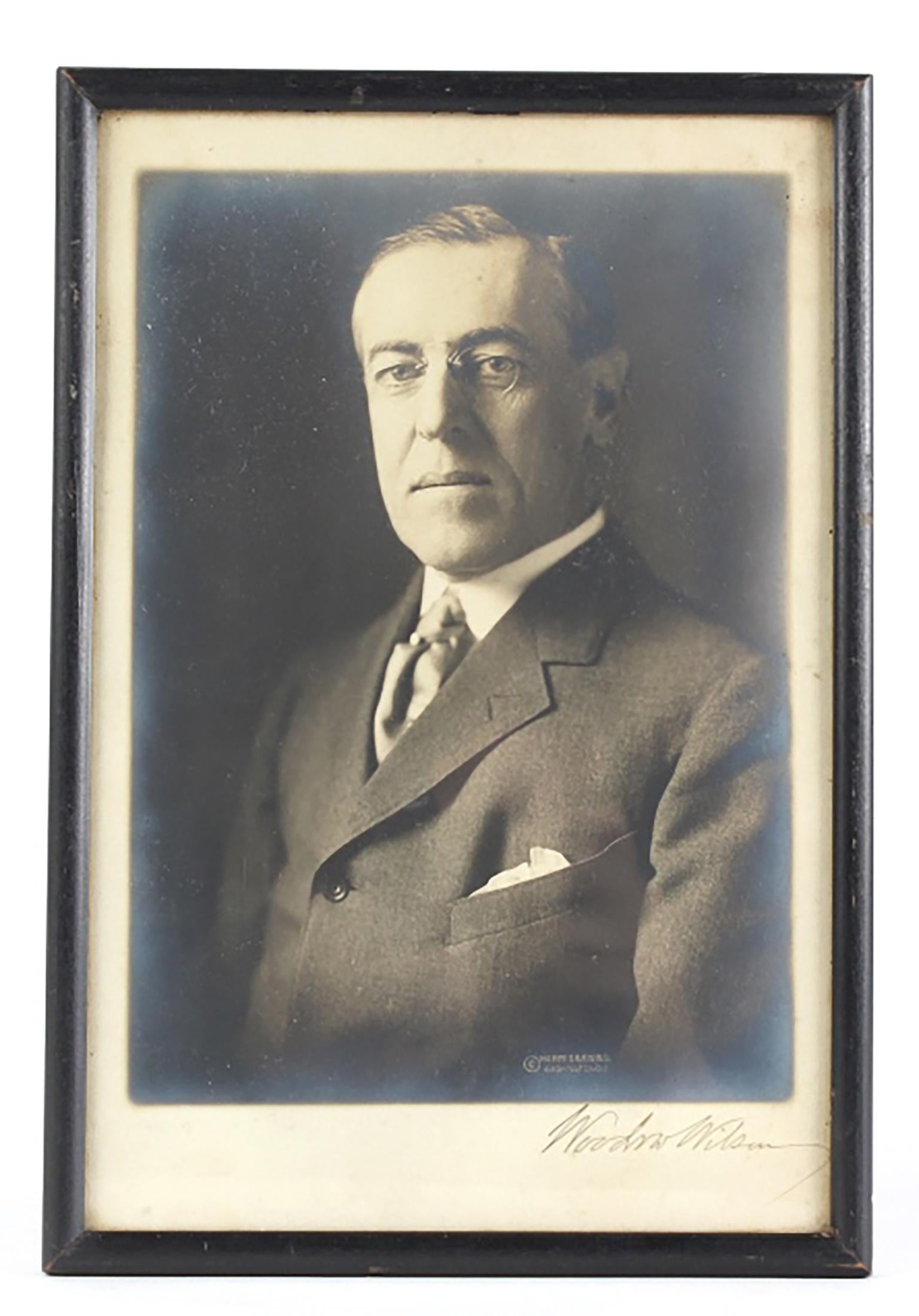 Unknown Portrait Photograph - President Woodrow Wilson Autographed Photo SIGNED