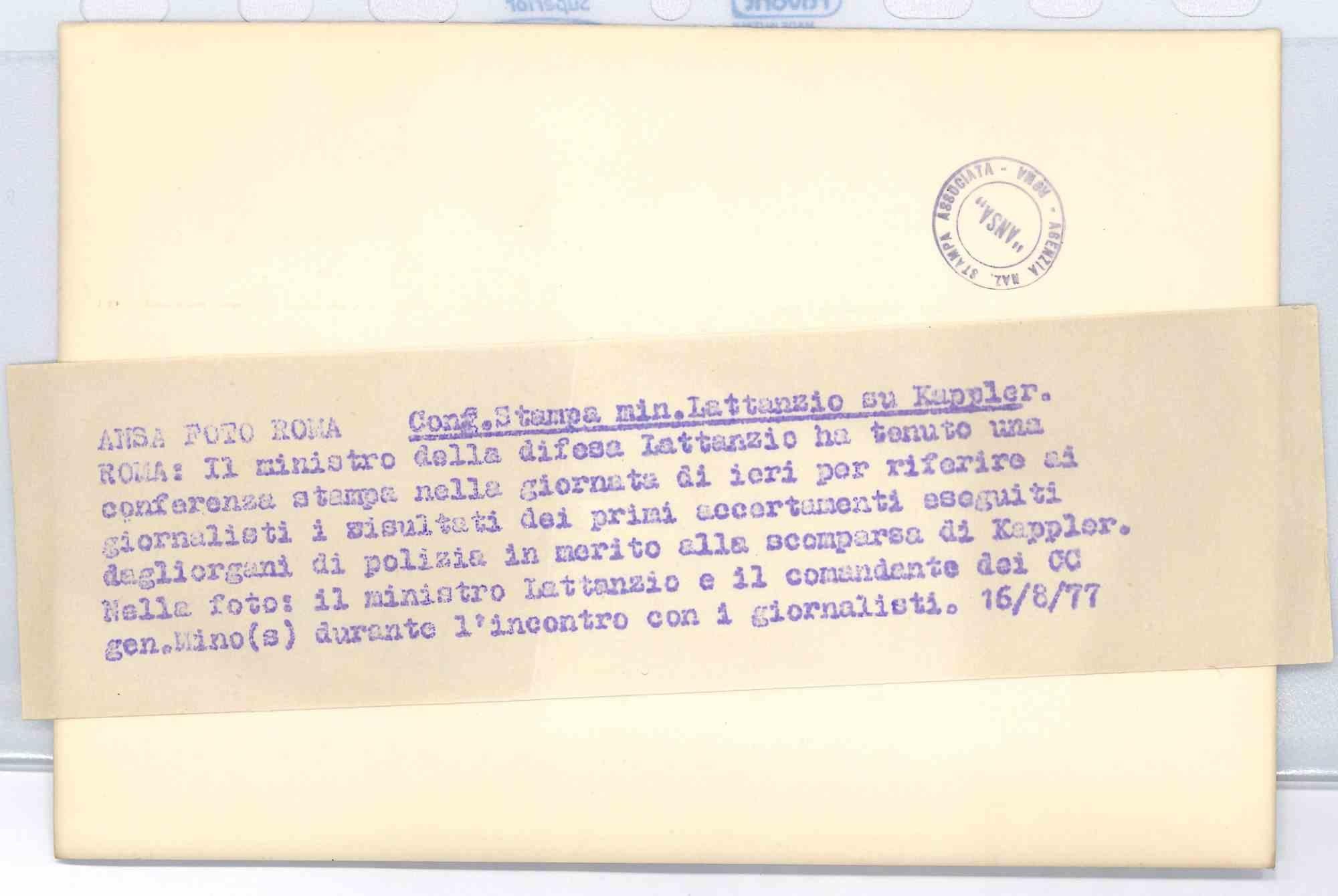 Conferenza stampa, Lattanzio - Foto d'epoca - Anni '70 - Photograph di Unknown