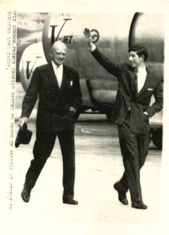 Prince Charles and Lord Casey at the Airport - Vintage Photo- 1960s