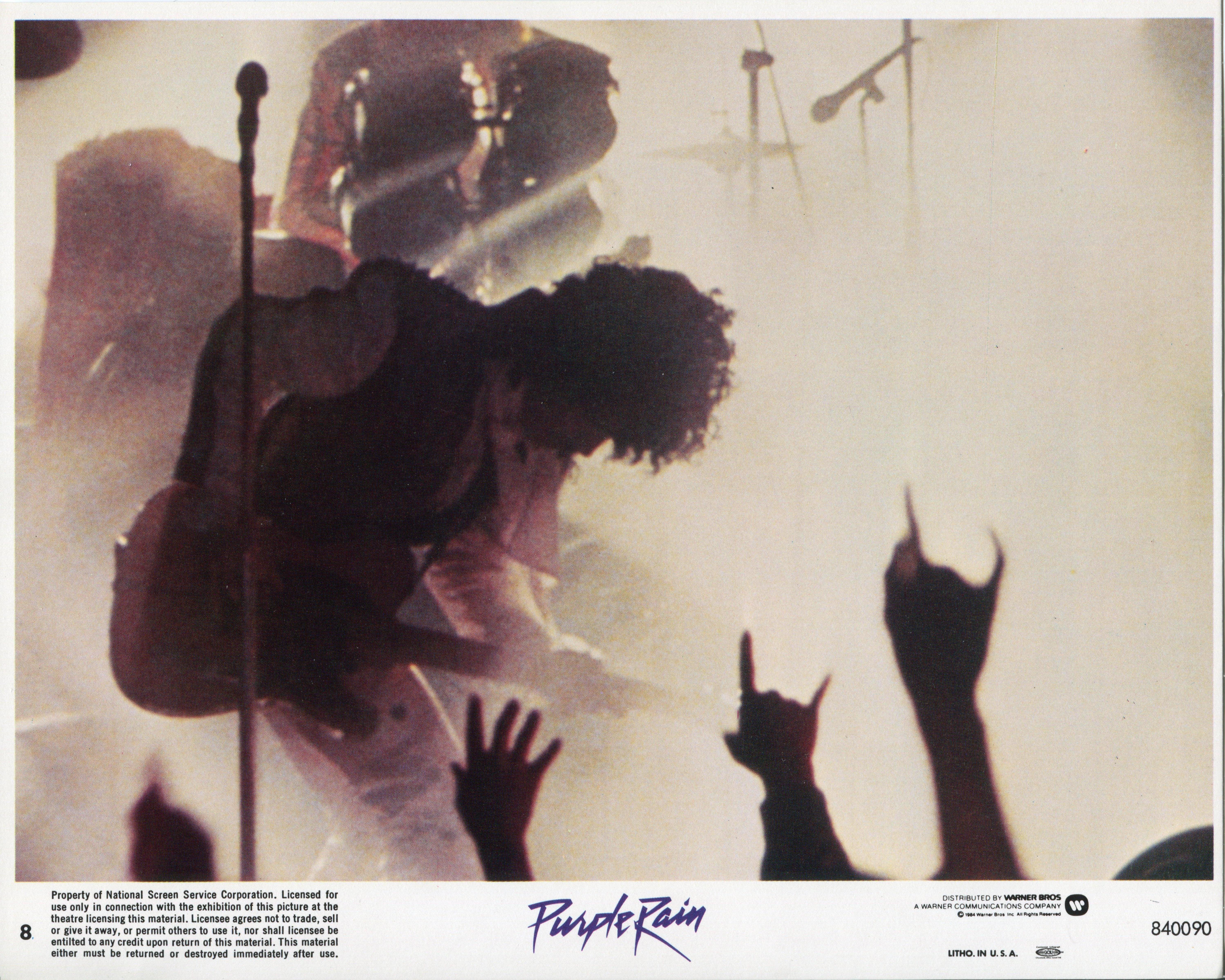 Unknown Color Photograph - Prince in Purple Rain - Original Lobbycard '84