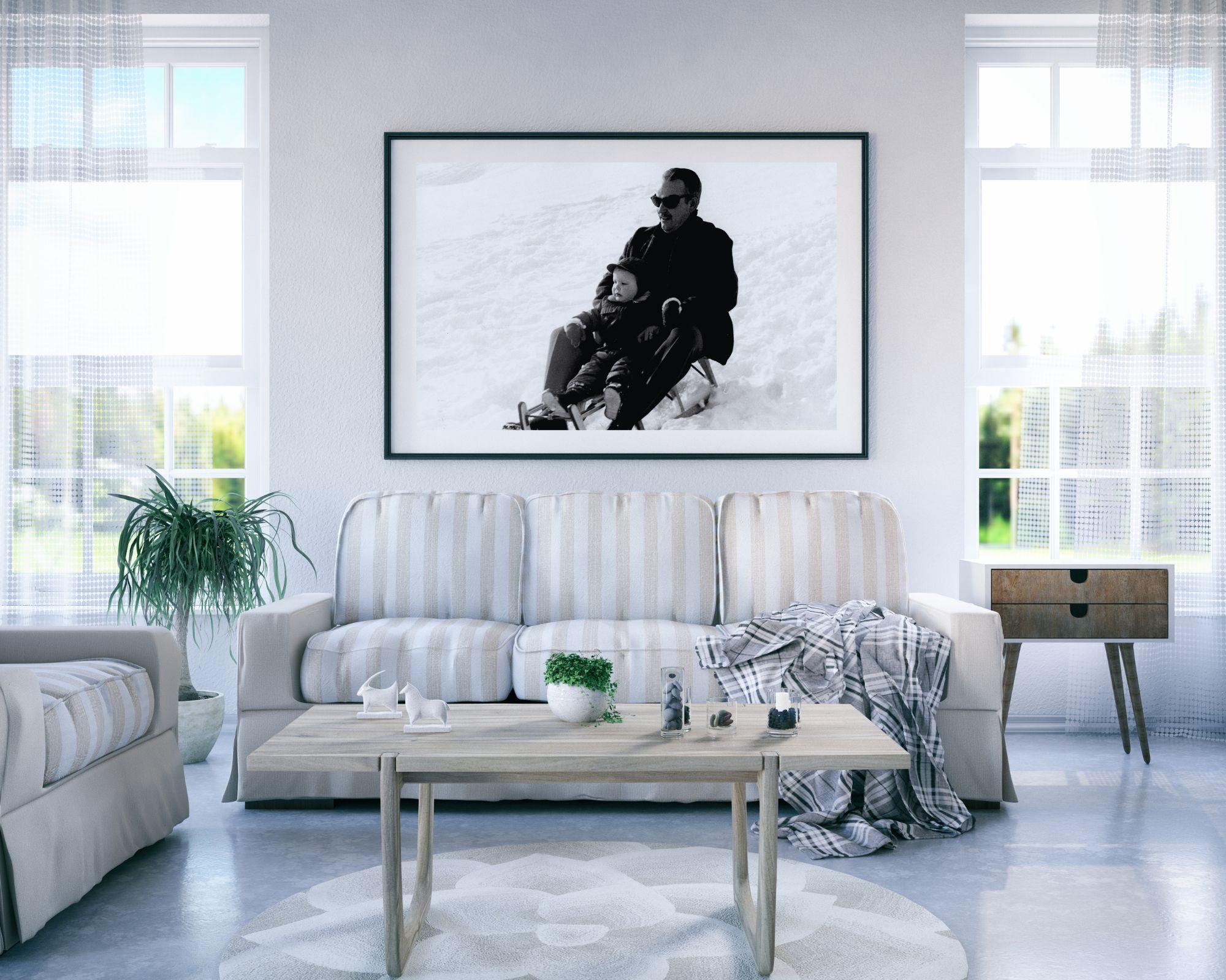 Prince Rainier and Prince Albert Sledding - Photograph by Unknown