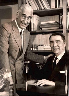 Prof. Pietro Valdoni and Prof. Angelo Biocca - Vintage Photo - Mid-20th Century