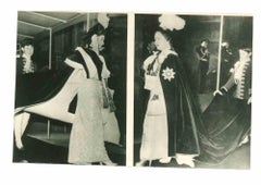 Queen Elisabeth and Mother Queen - Historical Photo - 1960s