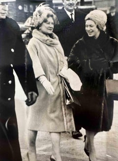 La reine Élisabeth et sa mère - Photo d'époque - années 1950