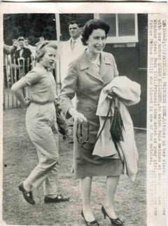 Queen Elizabeth II and Princess Ann- Vintage Photograph  - 1960s